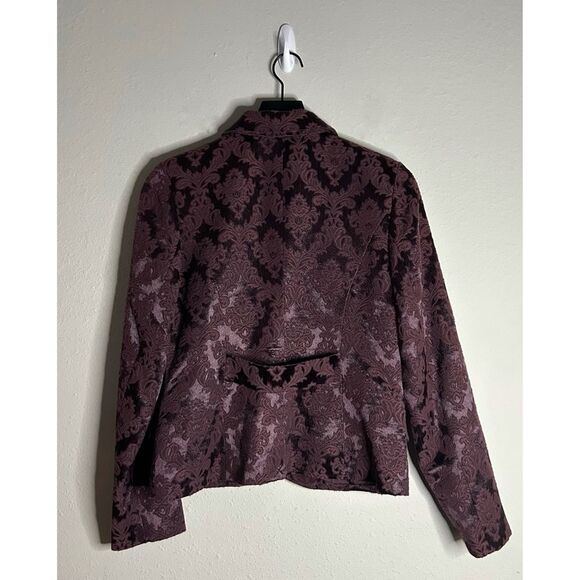 Apostrophe Metropolitan Luxe II Plum Brocade Blazer - Picture 2 of 11
